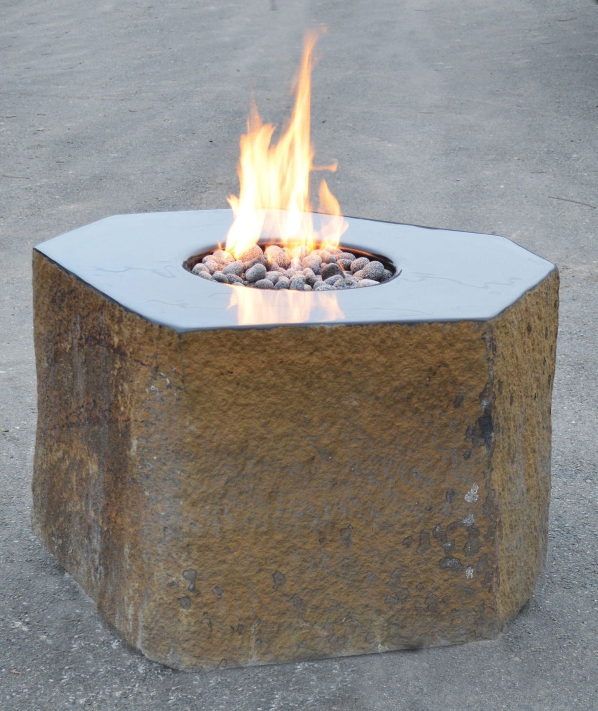 Basalt Hex Fire Feature Basalt for fire features & materials